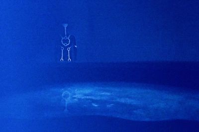 Close up of blue light