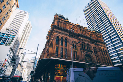 Low angle view of buildings against sky