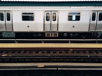 Train at railroad station platform