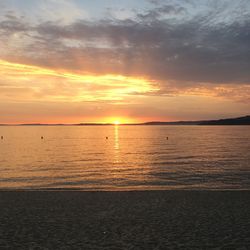View of sea at sunset
