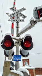 Low angle view of road sign