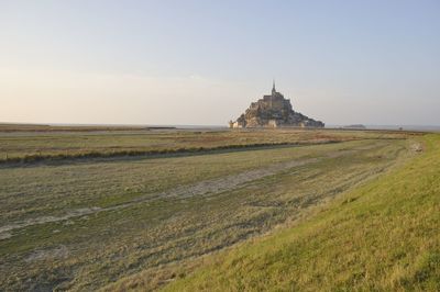 Mont saint michel and salt marshes