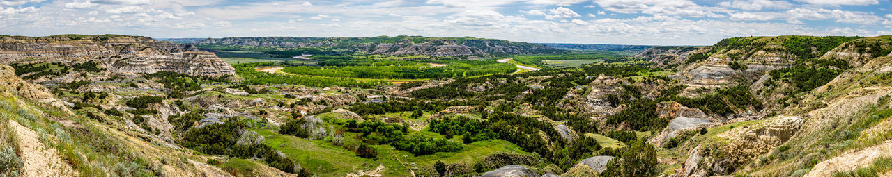 Panoramic view of landscape against sky