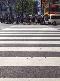 People walking on city street