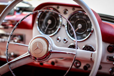 Close-up of vintage car