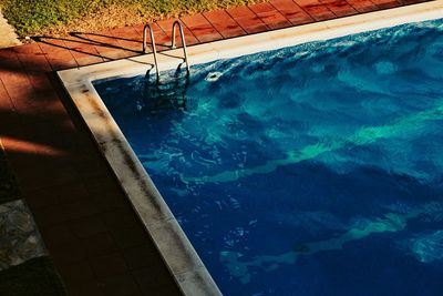 High angle view of swimming pool