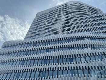 Low angle view of modern building against sky