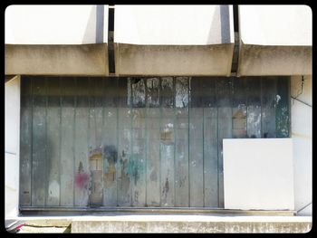 Window of abandoned building