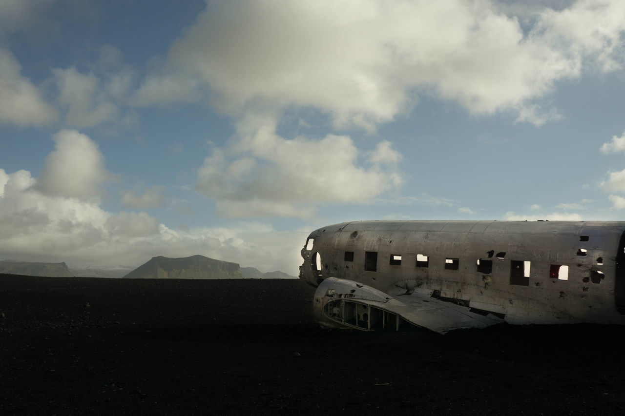 ABANDONED AIRPLANE ON LAND