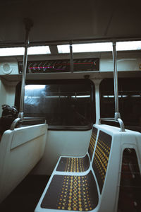 Empty seats in train