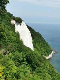 High angle view of sea against sky