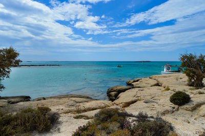 Scenic view of sea against sky