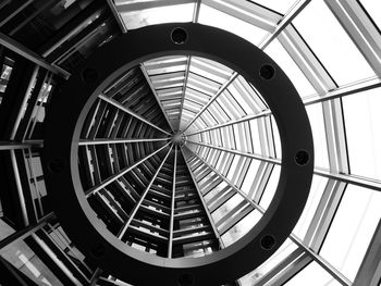 Directly below shot of skylight in building