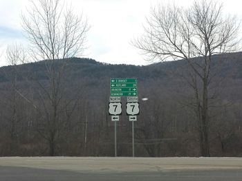 Information sign on road