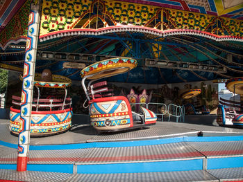 Carousel sitting in amusement park