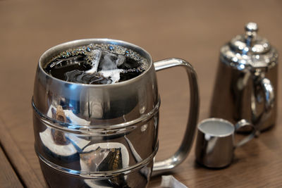 Close-up of drink on table