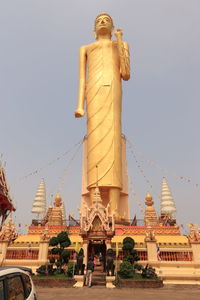 Statue of temple against clear sky