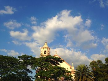 Low angle view of church against sky