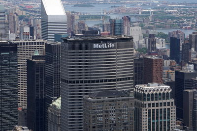 Aerial view of buildings in city