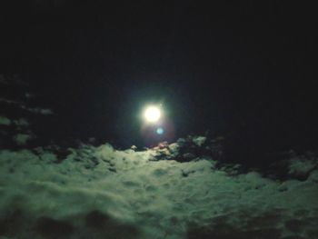 Low angle view of moon at night