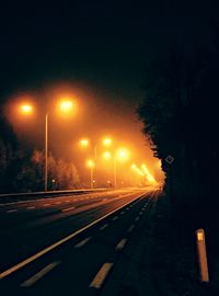 Road at night