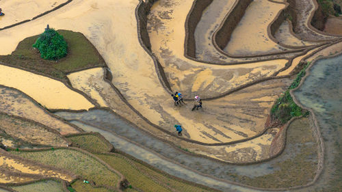 High angle view of beach