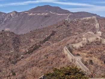 High angle view of a mountain range