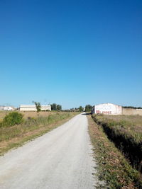 Empty road along landscape