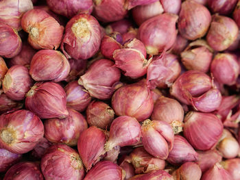 Full frame shot of onions for sale at market stall