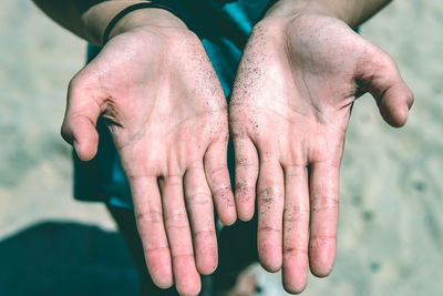 Close-up of hands