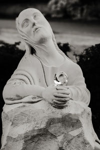 Close up of painting on wall