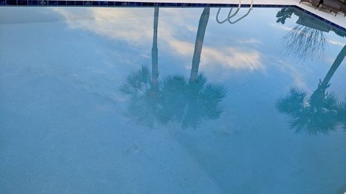 Scenic view of swimming pool against sky