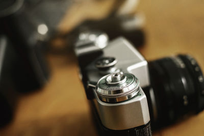 Image of retro photo camera taken with shallow a depth of field