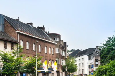 Low angle view of buildings against sky