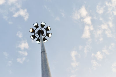 Low angle view of a spotlight pole