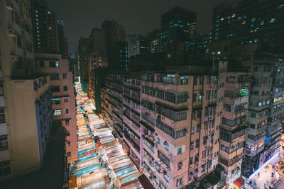 High angle view of cityscape