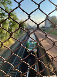 Detail shot of chainlink fence