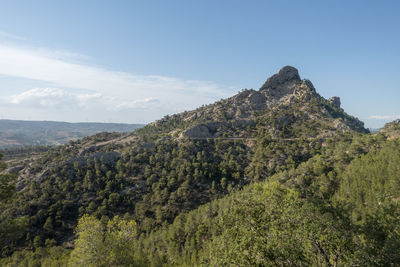 Scenic view of land against sky