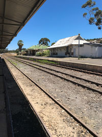 Railroad tracks against sky