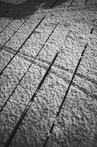 High angle view of shadow on ground