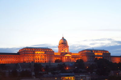 View of buildings against sky in city