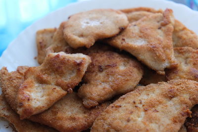 Close-up of bread in plate