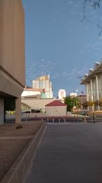 View of town square against sky