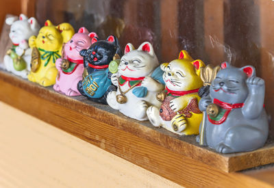 Manekineko of 7 gods of happiness bishamonten ebisu daikokuten hotei jurojin benzaiten fukurokuju