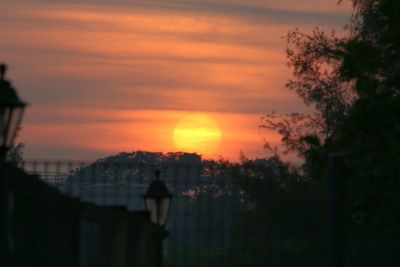 Scenic view of dramatic sky during sunset