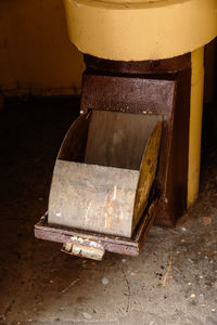 Close-up of rusty machinery