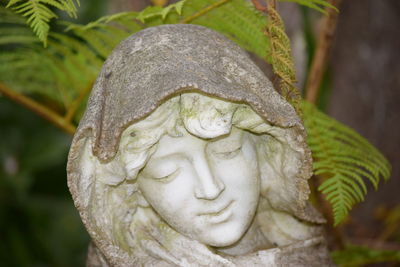 Close-up of angel statue