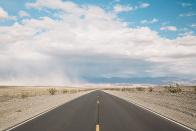 Road against sky