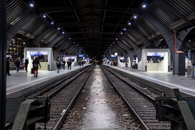 Railroad station platform