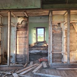 Interior of abandoned house